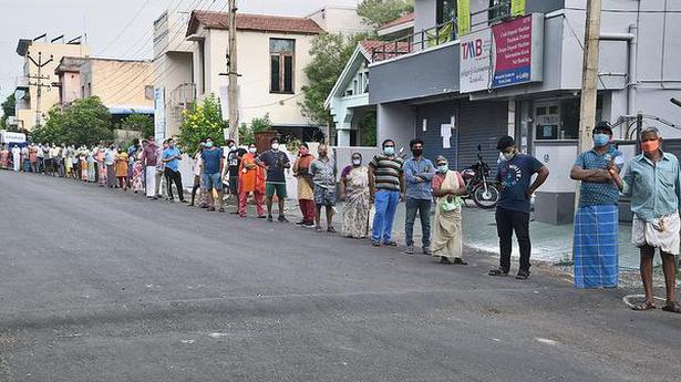 Long queues at vaccination centres in the district