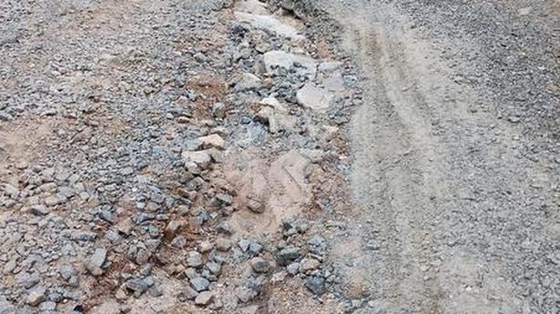 Heavy rain in Gundri Hills damages Kadambur Road