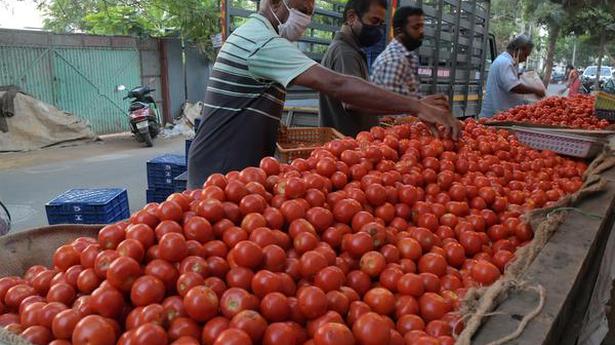 Wholesale price of tomato drops to ₹ 5 a kg in Erode