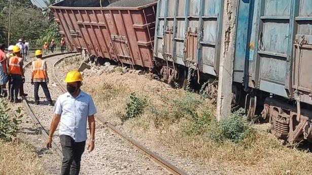 Wagons derail inside cement factory at Madukkarai