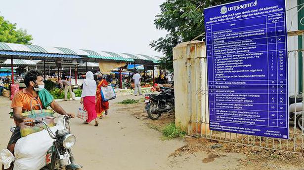 Civic body puts up boards with user charges at vegetable market