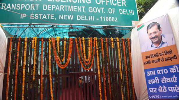 Kejriwal ‘locks’ transport office, launches online services