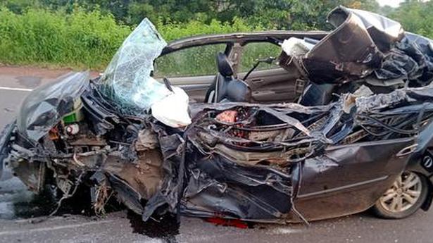 One killed, 3 injured as car hits parked lorry