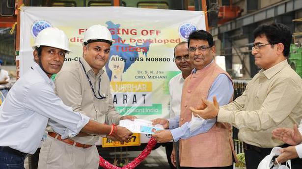NFC & MIDHANI consortium flags off first consignment of tubes