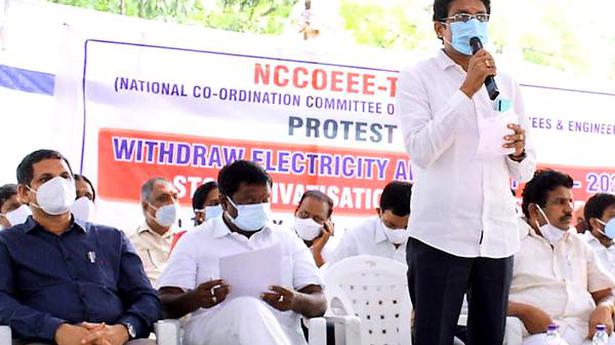 Power utilities’ staff stage protests against Electricity Bill 2021