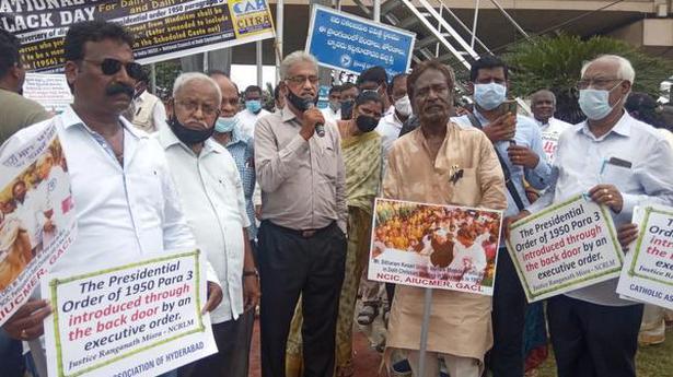 Protest held over discrimination against Dalit Christians