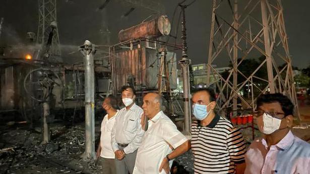 315 MVA transformer at Mamidipally sub-station gutted