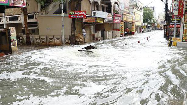 Two-hour rain inundates city
