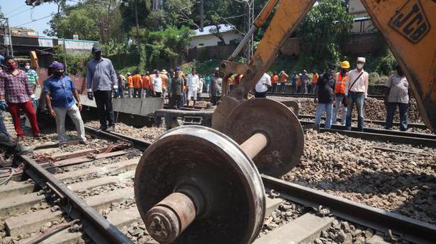 Train services through Aluva restored after derailment