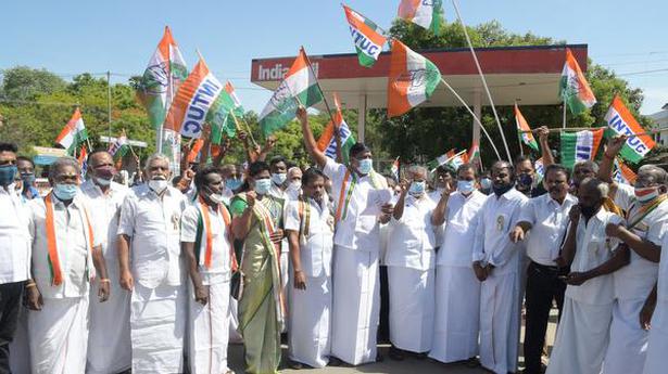Congress stages protest against fuel price hike