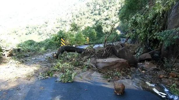 Rain results in boulders blocking ghat section