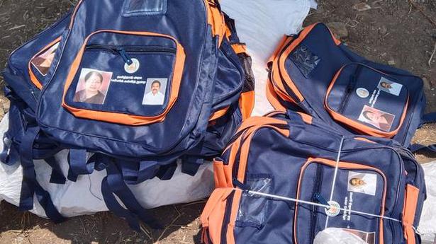 50,000 school bags embossed with photos of Jayalalithaa, CM seized