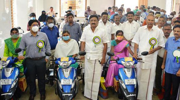 Welfare aid distributed to physically challenged