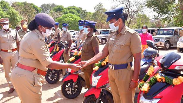 Police officers get two-wheelers