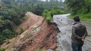 A section of Mangaluru-Bengaluru highway near Donigal in Sakleshpur taluk that was damaged following heavy rain overnight on July 21-22, 2021.