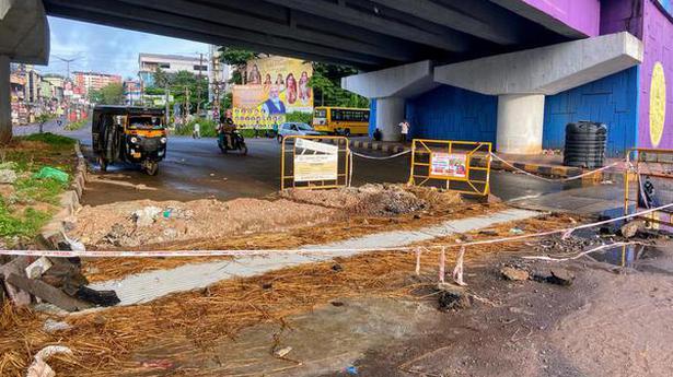 With NHAI shirking duty, MCC builds drain to stop flooding below Pumpwell flyover