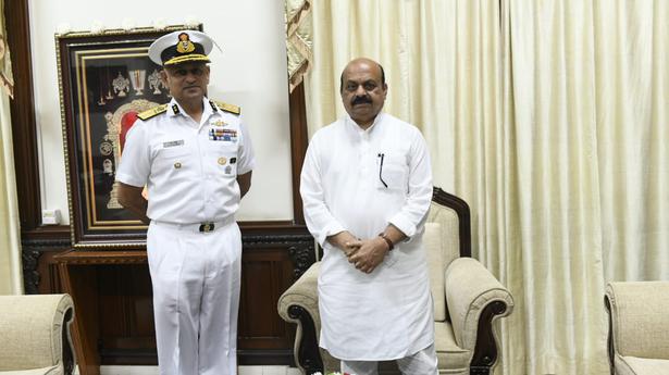 Coast Guard Commander meets Governor, Karnataka CM