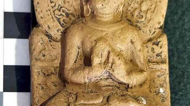 Miniature sculpture of the Buddha found