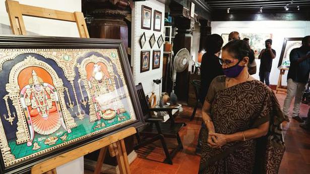 Tanjore paintings on display in city