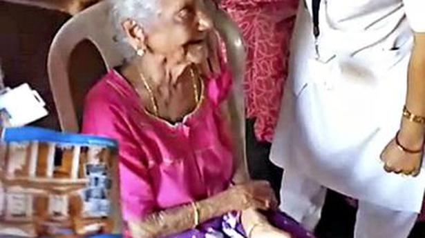 Two centenarians get vaccine