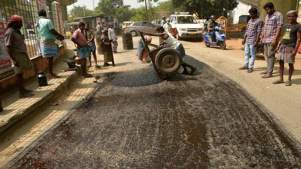 Repair works taken up on rain-damaged roads