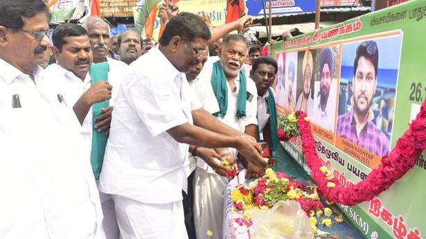Floral tributes paid to Lakhimpur Kheri victims in Tiruchi
