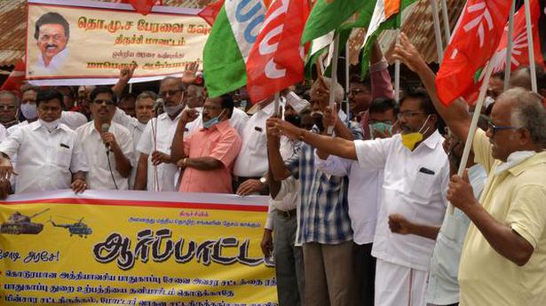 Trade unions stage protest against privatisation