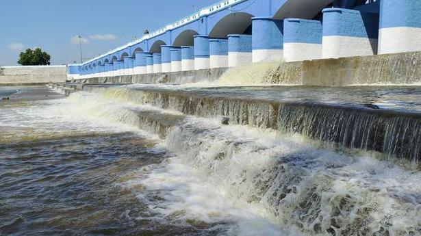 Water released from Grand Anicut, for irrigation in Cauvery Delta region