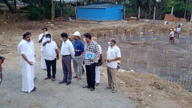 Minister visits water aerator project site at Kambarasanpettai