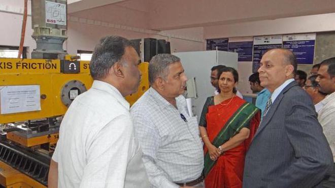 Secretary of Defence Production Ajay Kumar taking part in a function at National Institute of Technology - Tiruchi on Sunday.