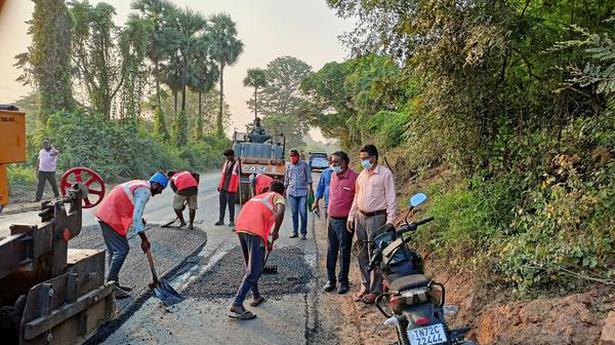 NHAI takes up repairs on a stretch of Karur highway