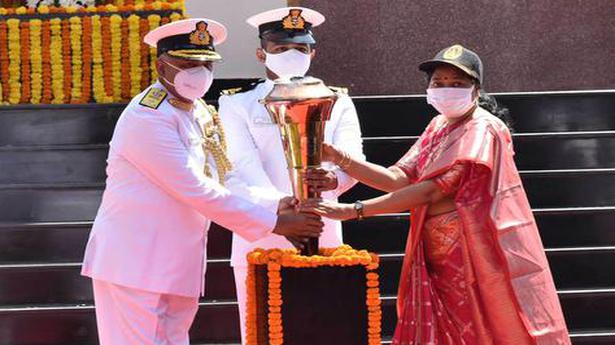 ‘Victory Flame’ inducted at Eastern Naval Command headquarters in Visakhapatnam