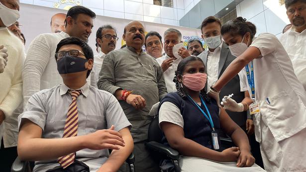 Karnataka CM inaugurates vaccination drive for children in 15-18 age group