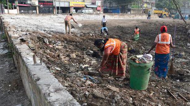 Corporation cleans up dump in Mogappair East