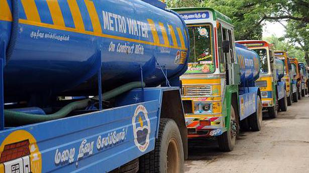 With Chennai’s major lakes steadily rising, Metro Water cuts tanker water supply - The Hindu