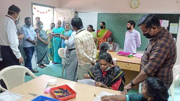 Skill training programme in hand embroidery