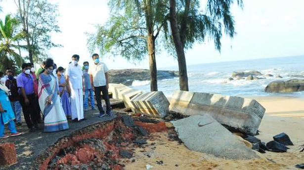 Sea wall fortification in full swing in Kozhikode