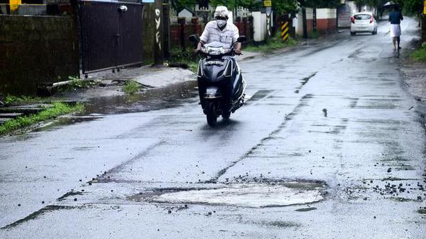 Poorly re-tarred city roads give a bumpy ride to motorists
