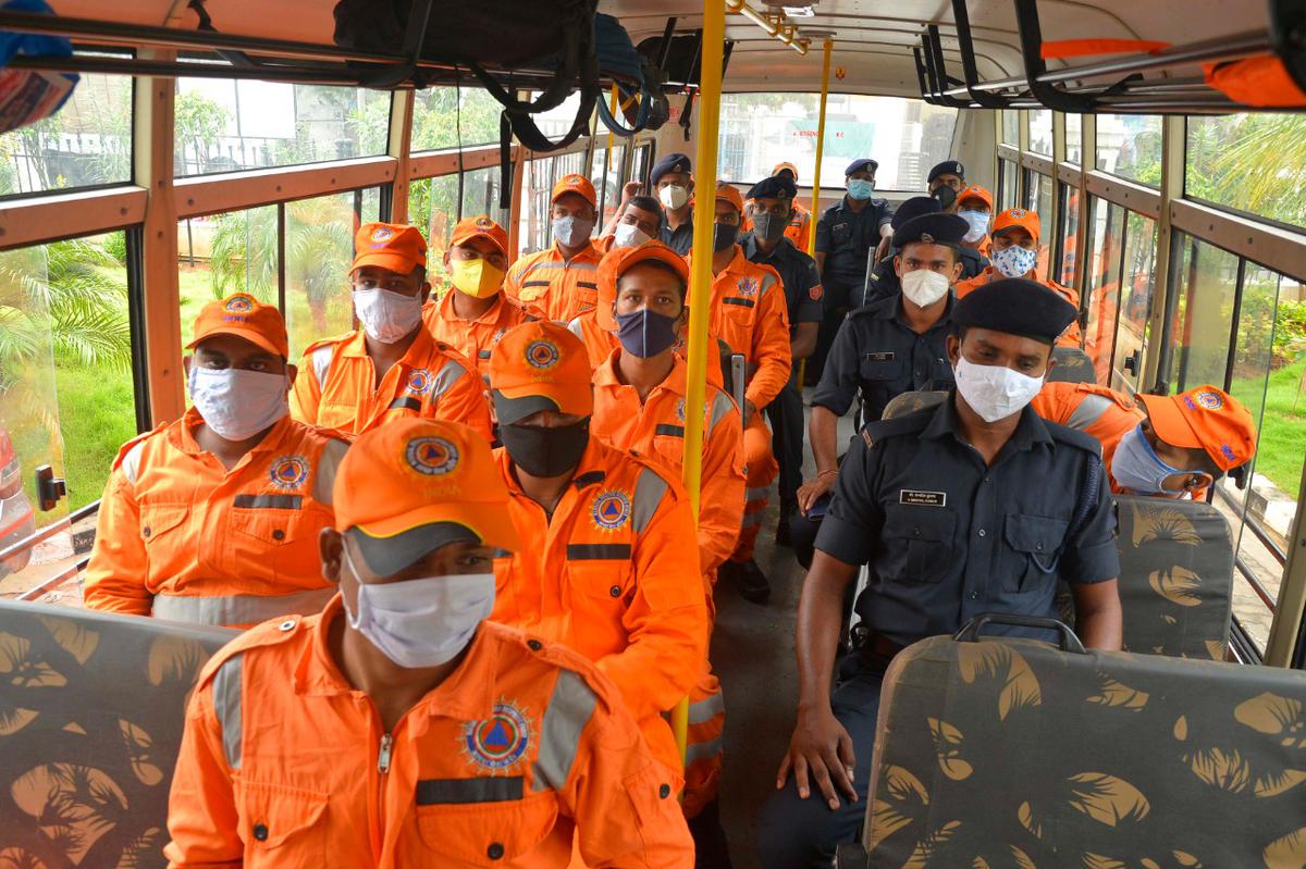 A team of the National Disaster Response Force (NDRF) arrived in Puducherry on Tuesday.