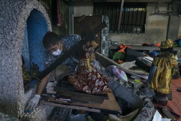 Bureau of Jail Management and Penology personel search the Manila City Jail premises for drugs and other illegal paraphernalias in Manila, Philippines.