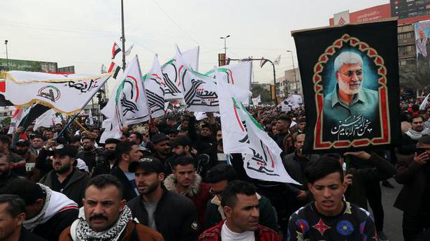 Rally in Baghdad on anniversary of Iranian general's death
