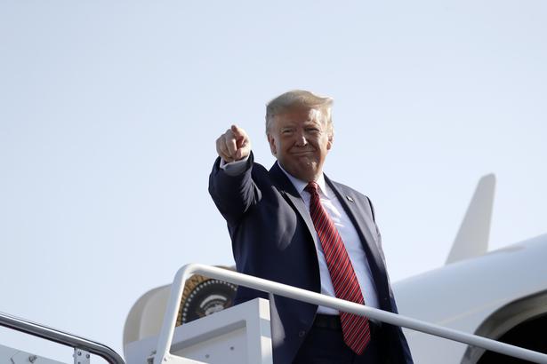 U.S. President Donald Trump boards Air Force One for a trip to Houston to attend an event with Prime Minister Narendra Modi on September 22, 2019, Andrews Air Force Base, Maryland.