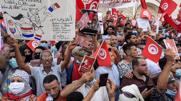 Thousands rally against Tunisian president's 'coup'