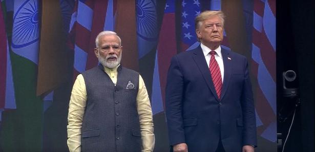 Prime Minister Narendra Modi and U.S. President Donald Trump at the Howdy, Modi! event in Houston’s NRG Stadium on September 22, 2019. Photo: YouTube/Howdy Modi!