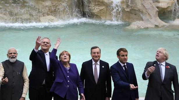 PM Modi and other G20 leaders visit iconic Trevi Fountain in Rome