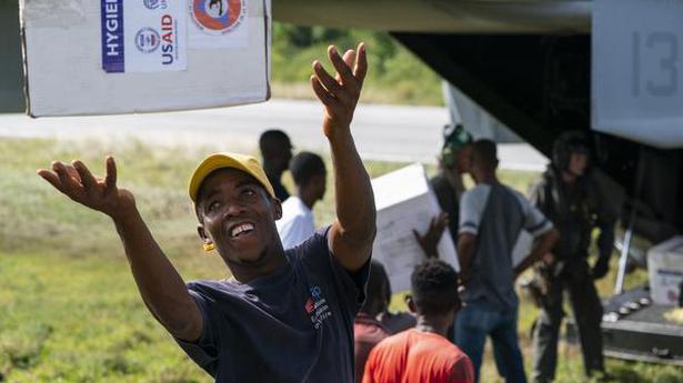 U.S. airlifts food, tents to quake-ravaged southern Haiti