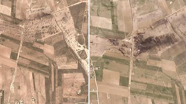 Satellite photos show aftermath of strike in northern Syria