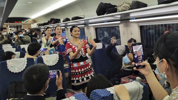 China launches its first cross-border BRI train with Laos
