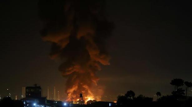 Oil refinery fire near Iran’s capital burns into second day