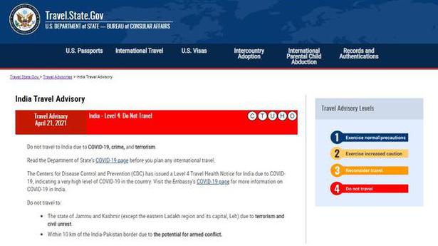 Americans advised to avoid all travels to India, Pakistan, Bangladesh, Afghanistan and Maldives